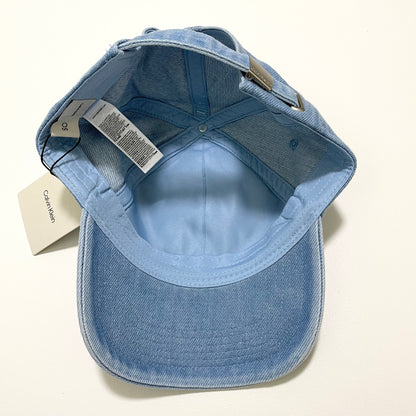 Calvin Klein カルバンクライン キャップ ベースボール 帽子 ONE SIZE デニム 刺繍 ロゴCK レディース 青