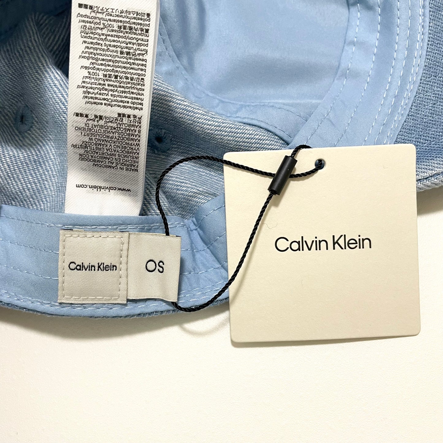 Calvin Klein カルバンクライン キャップ ベースボール 帽子 ONE SIZE デニム 刺繍 ロゴCK レディース 青