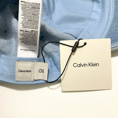 Calvin Klein カルバンクライン キャップ ベースボール 帽子 ONE SIZE デニム 刺繍 ロゴCK レディース 青