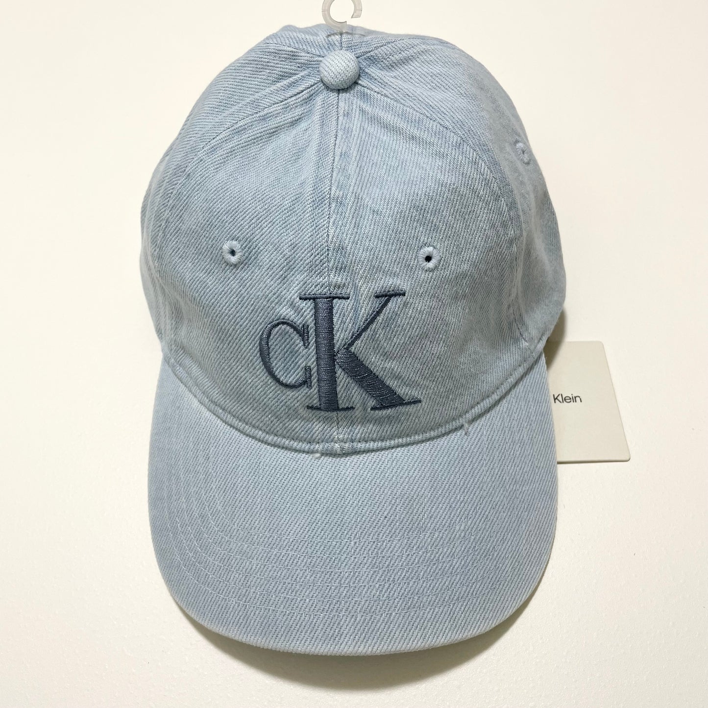 Calvin Klein カルバンクライン キャップ ベースボール 帽子 ONE SIZE デニム 刺繍 ロゴCK レディース 青