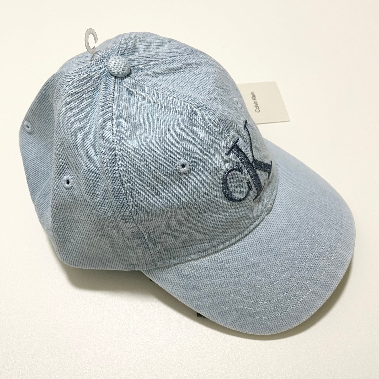 Calvin Klein カルバンクライン キャップ ベースボール 帽子 ONE SIZE デニム 刺繍 ロゴCK レディース 青