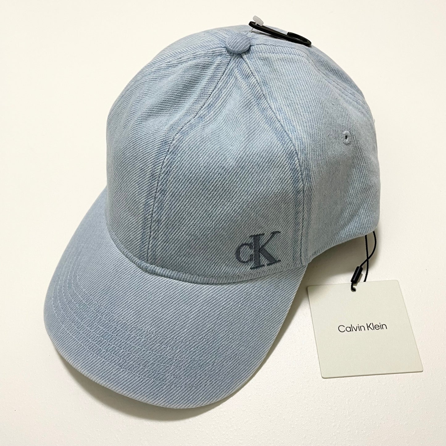 Calvin Klein カルバンクライン キャップ ベースボール 帽子 ONE SIZE デニム 刺繍 ロゴCK レディース 青