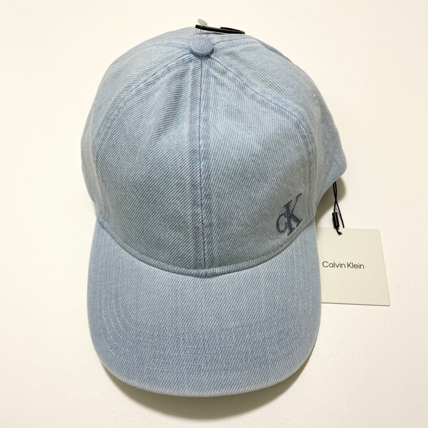 Calvin Klein カルバンクライン キャップ ベースボール 帽子 ONE SIZE デニム 刺繍 ロゴCK レディース 青