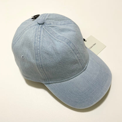 Calvin Klein カルバンクライン キャップ ベースボール 帽子 ONE SIZE デニム 刺繍 ロゴCK レディース 青