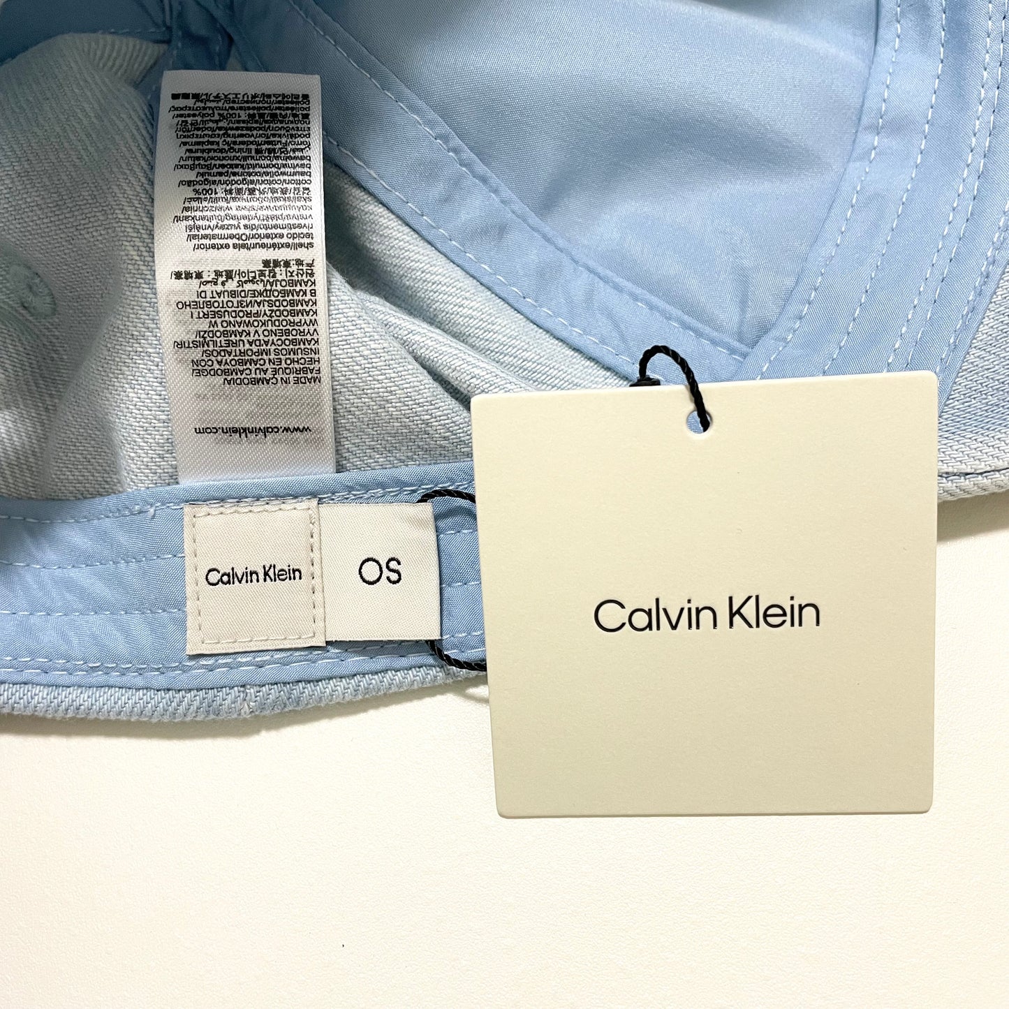 Calvin Klein カルバンクライン キャップ ベースボール 帽子 ONE SIZE デニム 刺繍 ロゴCK レディース 青