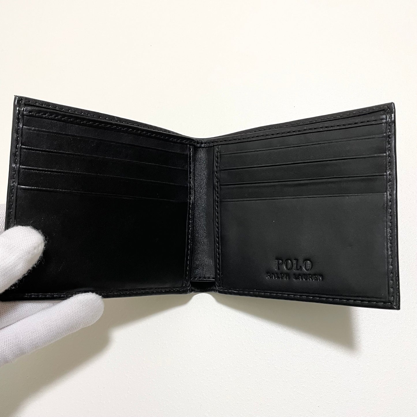 PORO RALPH LAUREN ポロラルフローレン 財布 折り財布 二つ折り ウォレット ポロベア 熊 メンズ 黒 ブラック