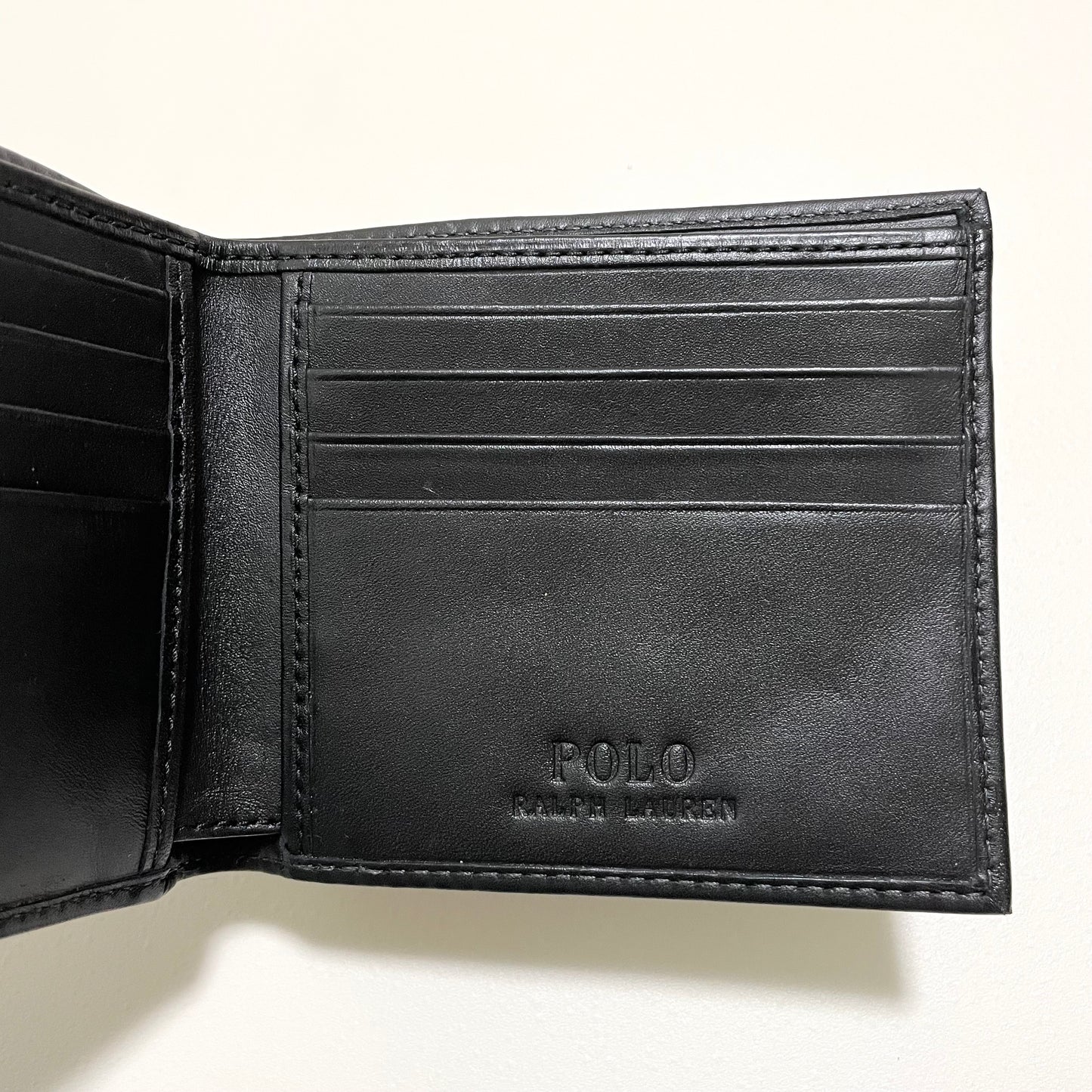 PORO RALPH LAUREN ポロラルフローレン 財布 折り財布 二つ折り ウォレット ポロベア 熊 メンズ 黒 ブラック