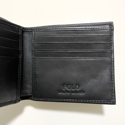 PORO RALPH LAUREN ポロラルフローレン 財布 折り財布 二つ折り ウォレット ポロベア 熊 メンズ 黒 ブラック