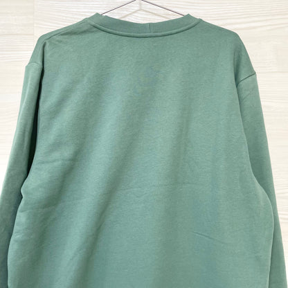 Calvin Klein カルバンクライン トレーナー XL 裏起毛 長袖 CK ブランド ロゴ プリント メンズ 緑 グリーン