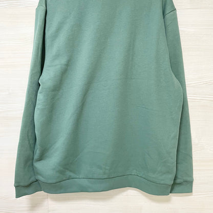 Calvin Klein カルバンクライン トレーナー XL 裏起毛 長袖 CK ブランド ロゴ プリント メンズ 緑 グリーン