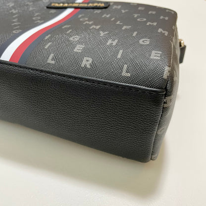 TOMMY HILFIGER トミーヒルフィガー ショルダーバッグ 斜め掛け ミニバッグ レディース トリコロール 総柄 ブラック