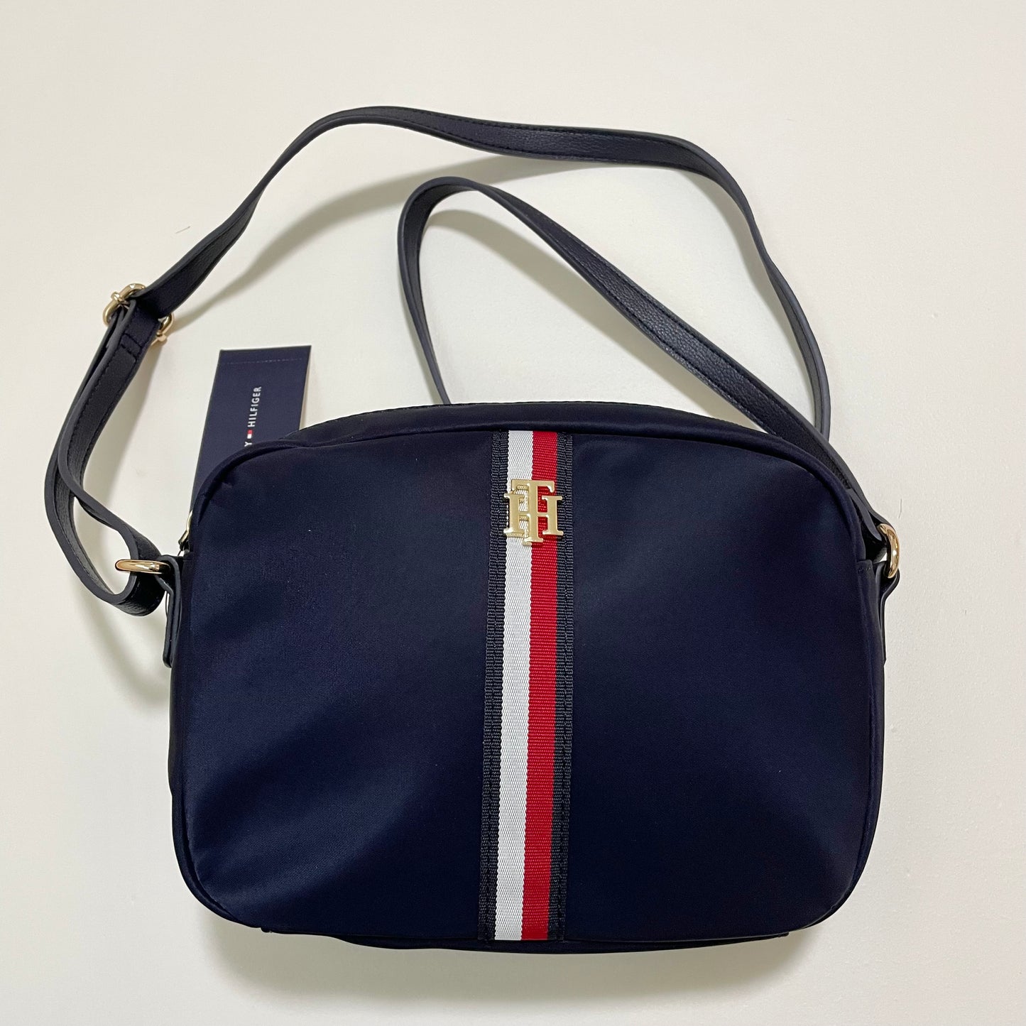 TOMMY HILFIGER トミーヒルフィガー ショルダーバッグ 斜め掛け ミニバッグ レディース ナイロン シンプル ネイビー