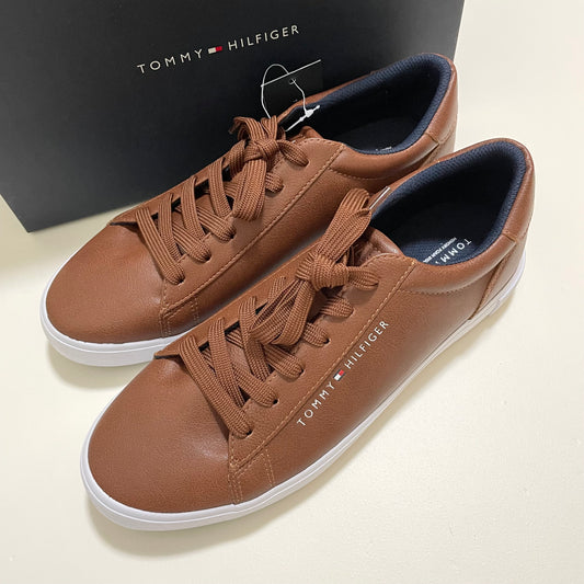 TOMMY HILFIGER トミーヒルフィガー スニーカー 27cm レースアップ メンズ 靴 シューズ おしゃれ 茶 ブラウン