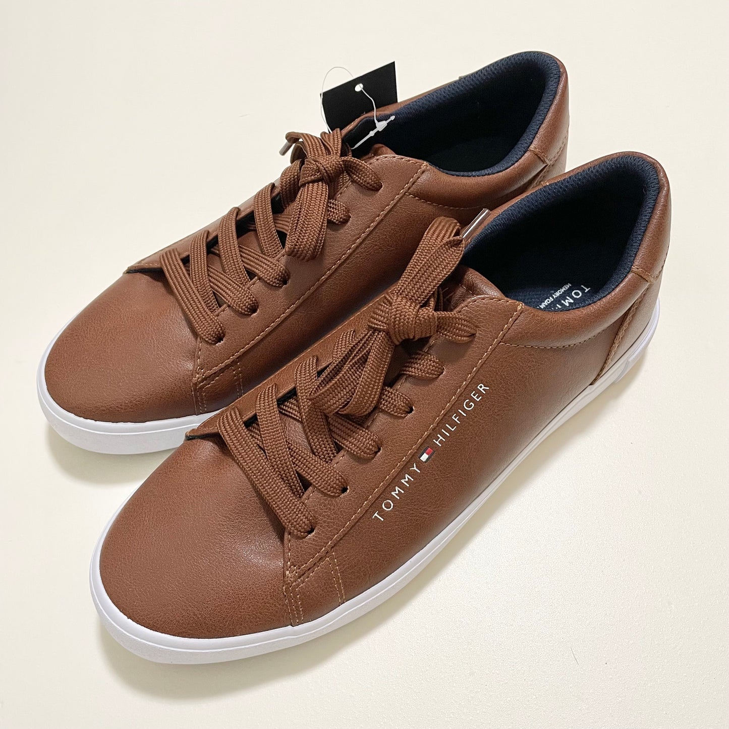 TOMMY HILFIGER トミーヒルフィガー スニーカー 27cm レースアップ メンズ 靴 シューズ おしゃれ 茶 ブラウン