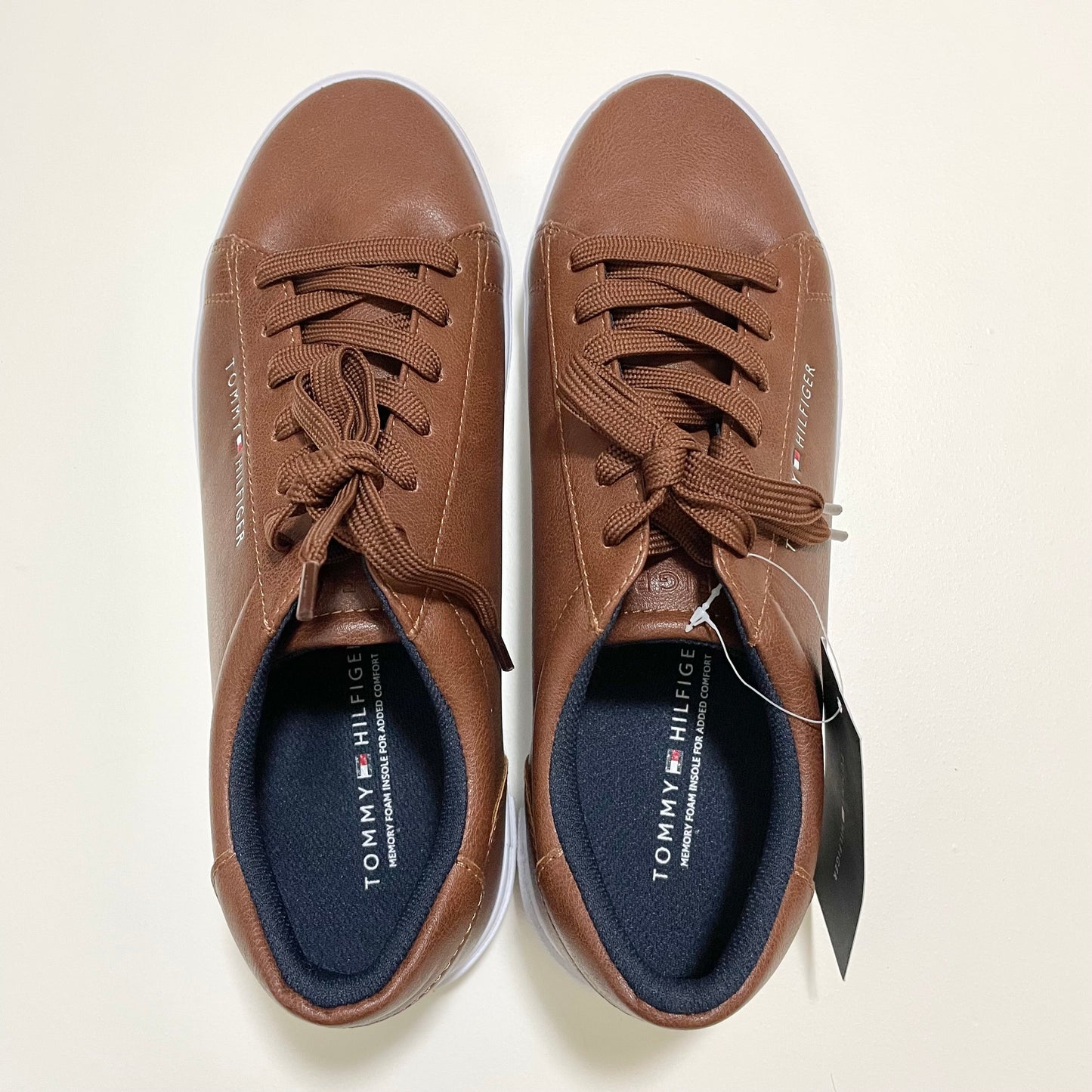 TOMMY HILFIGER トミーヒルフィガー スニーカー 27cm レースアップ メンズ 靴 シューズ おしゃれ 茶 ブラウン