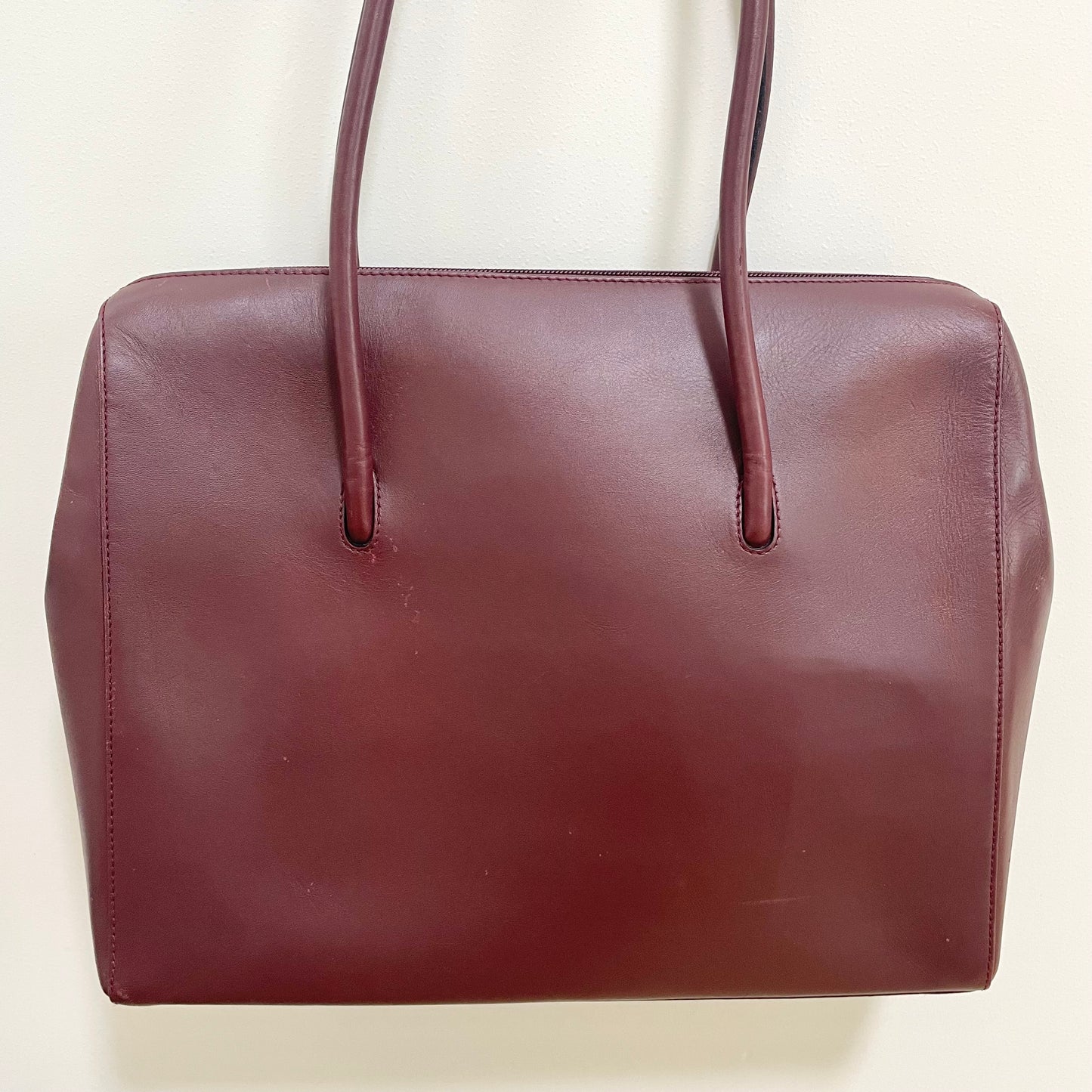 Cartier カルティエ トートバッグ マストライン 肩掛け レザー レディース ボルドー 美品 中古