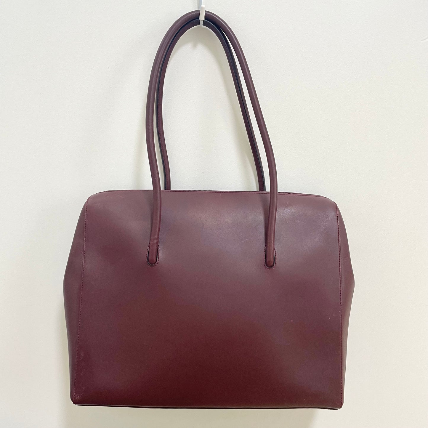 Cartier カルティエ トートバッグ マストライン 肩掛け レザー レディース ボルドー 美品 中古