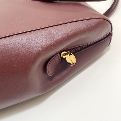 Cartier カルティエ トートバッグ マストライン 肩掛け レザー レディース ボルドー 美品 中古