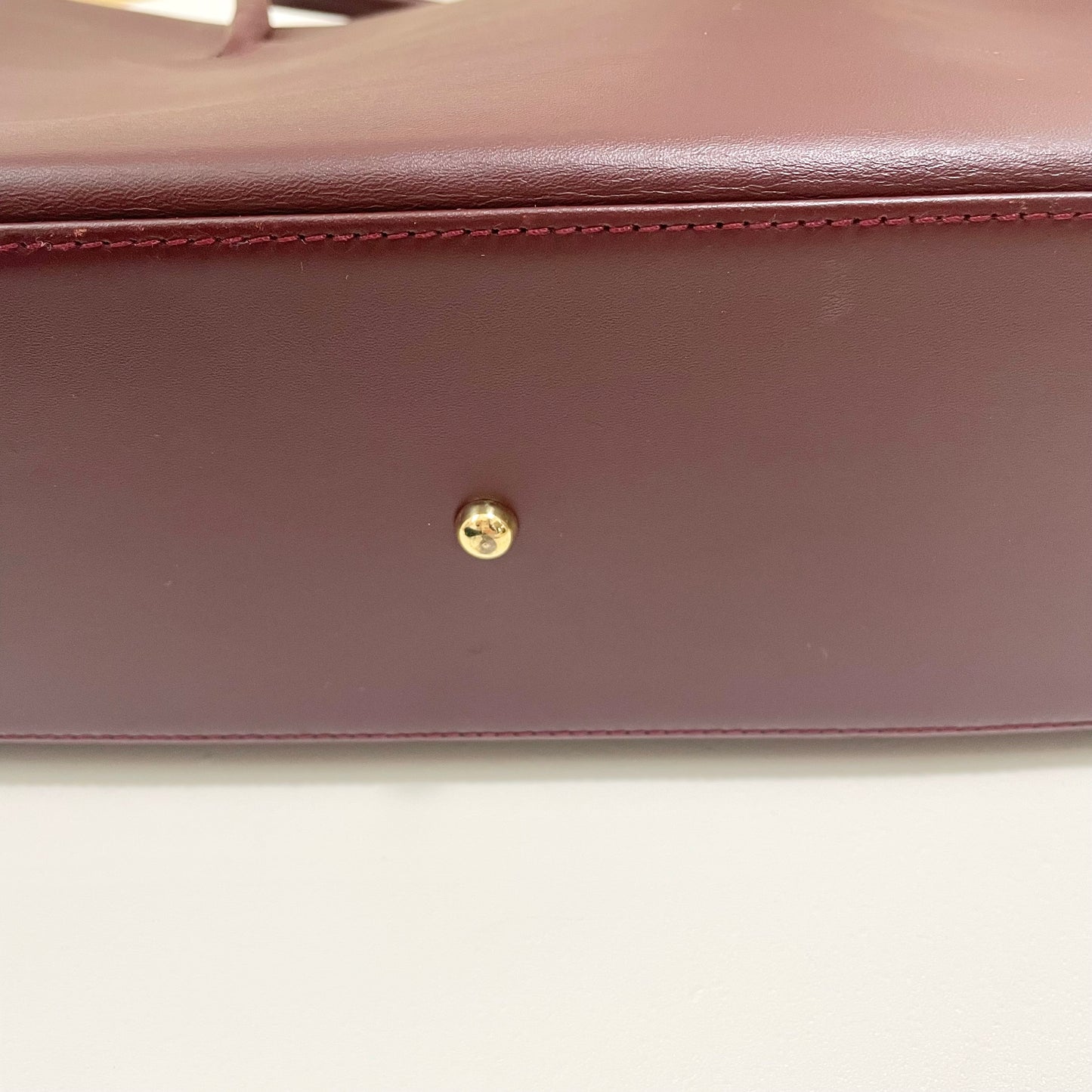 Cartier カルティエ トートバッグ マストライン 肩掛け レザー レディース ボルドー 美品 中古