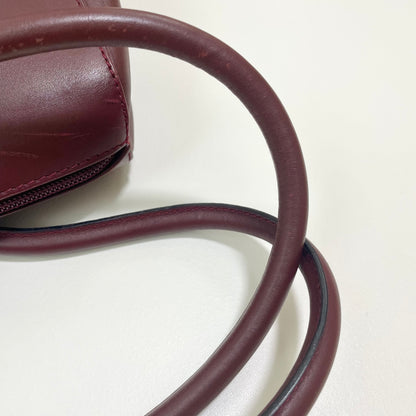 Cartier カルティエ トートバッグ マストライン 肩掛け レザー レディース ボルドー 美品 中古
