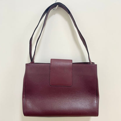 Cartier カルティエ ショルダーバッグ ターンロック マストライン 斜め掛け レザー レディース 美品 ボルドー 中古