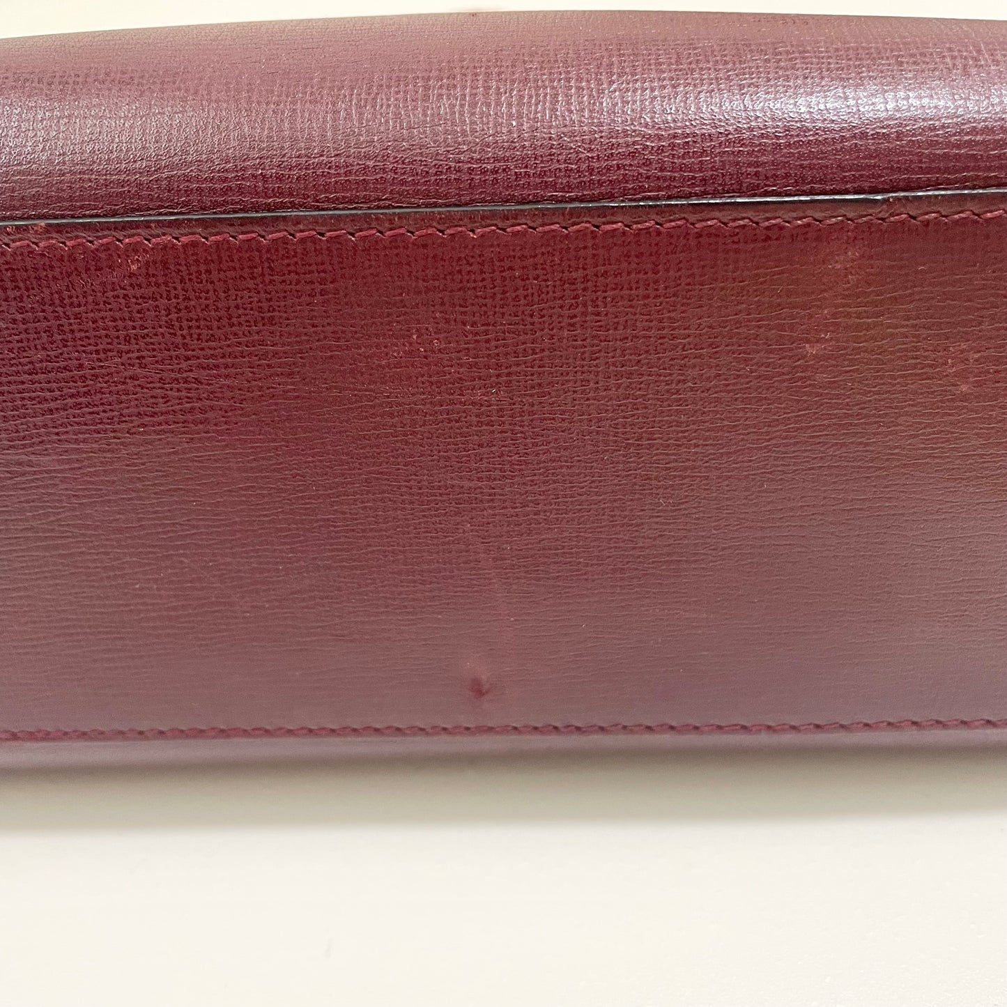 Cartier カルティエ ショルダーバッグ ターンロック マストライン 斜め掛け レザー レディース 美品 ボルドー 中古