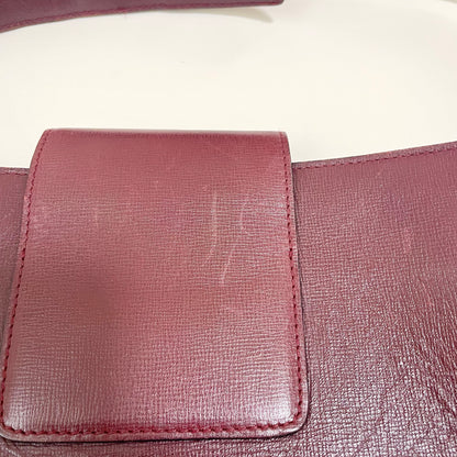 Cartier カルティエ ショルダーバッグ ターンロック マストライン 斜め掛け レザー レディース 美品 ボルドー 中古