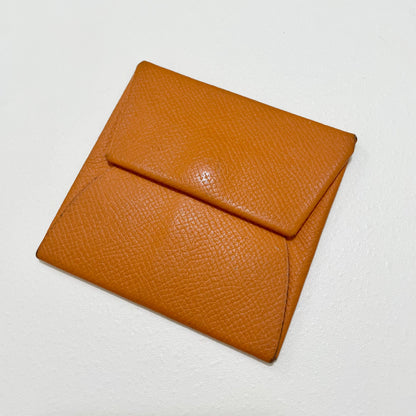 HERMES エルメス コインケース 小銭入れ バスティア エバーカラー シンプル レディース オレンジ 美品 中古