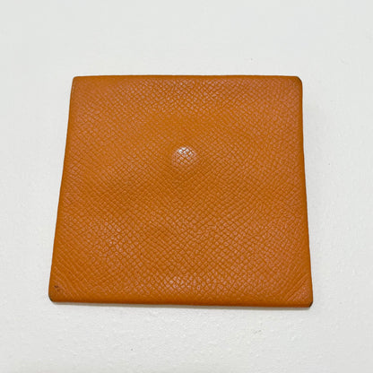 HERMES エルメス コインケース 小銭入れ バスティア エバーカラー シンプル レディース オレンジ 美品 中古