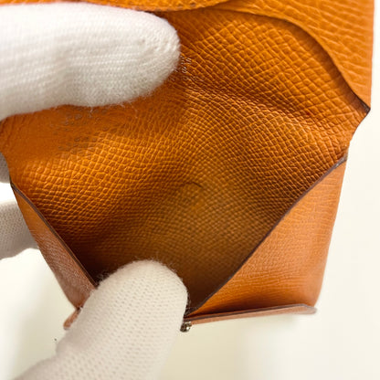 HERMES エルメス コインケース 小銭入れ バスティア エバーカラー シンプル レディース オレンジ 美品 中古