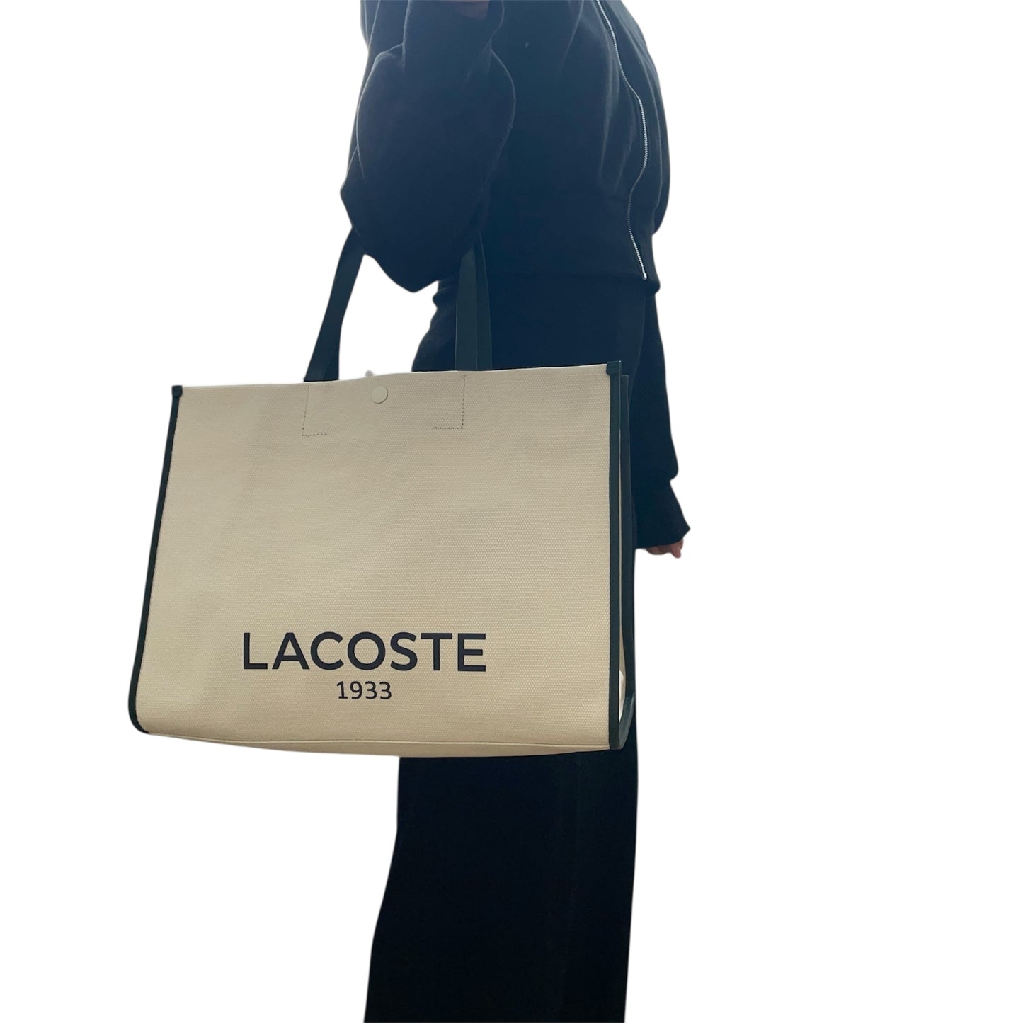 LACOSTE ラコステ バッグ レディース ヘリテージキャンバス テニススタイルトートバッグ カジュアル 大きめ 綿 ベージュ