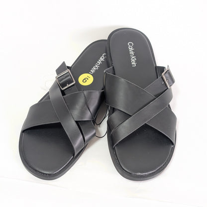 Calvin Klein サンダル ブラック スリップオン 無地 27㎝ メンズ