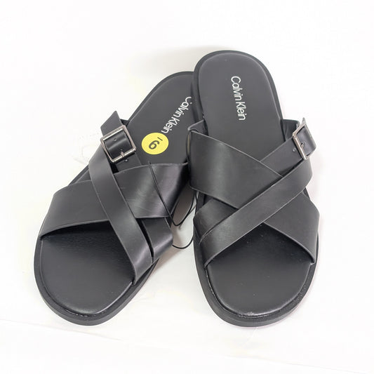 Calvin Klein サンダル ブラック スリップオン 無地 27㎝ メンズ