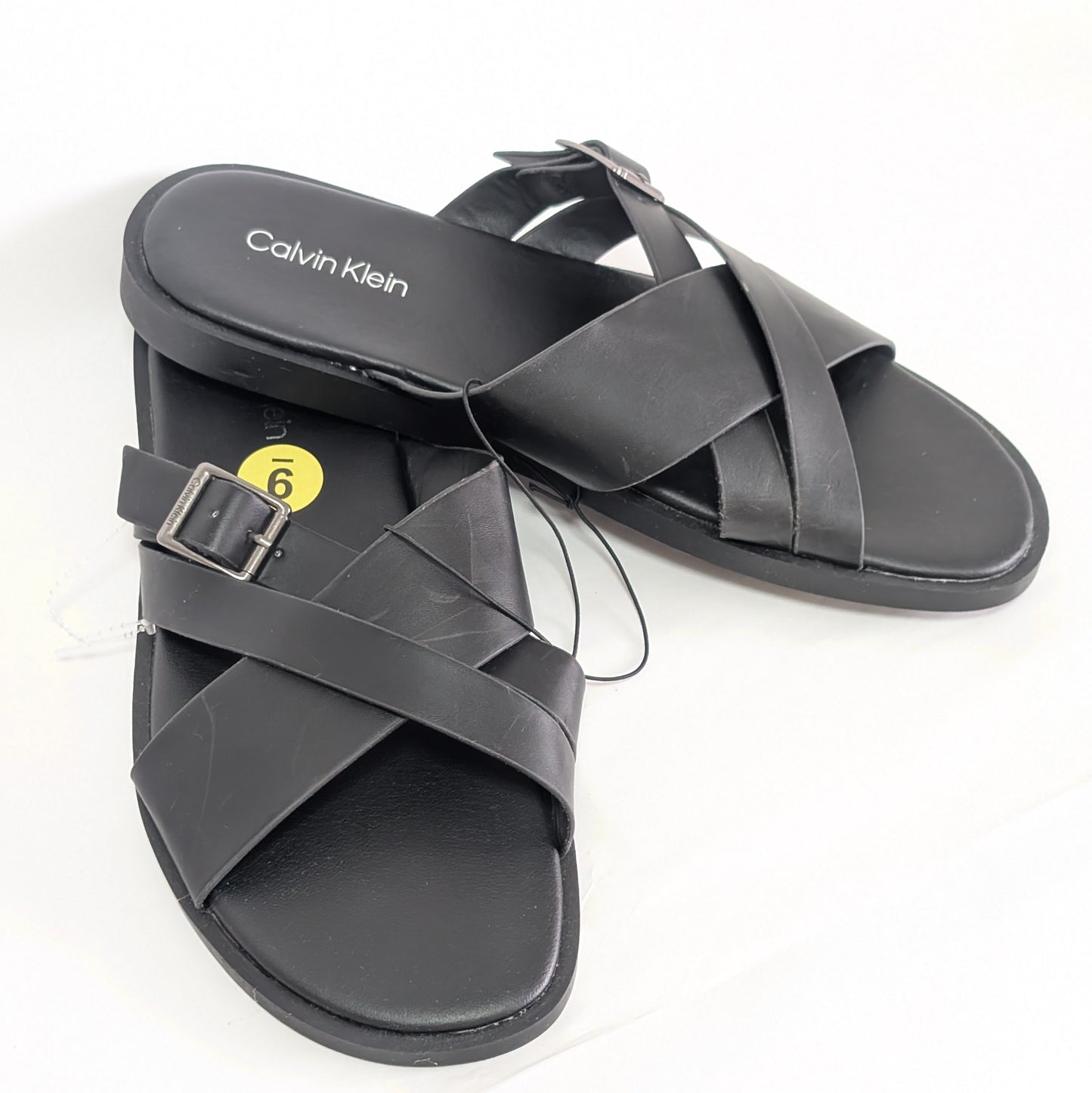 Calvin Klein サンダル ブラック スリップオン 無地 27㎝ メンズ