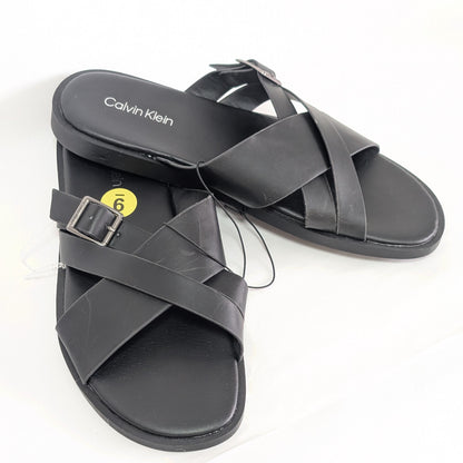 Calvin Klein サンダル ブラック スリップオン 無地 27㎝ メンズ