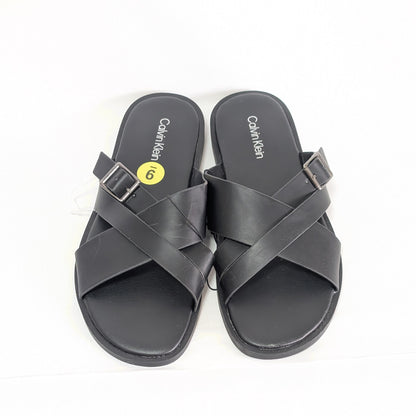 Calvin Klein サンダル ブラック スリップオン 無地 27㎝ メンズ