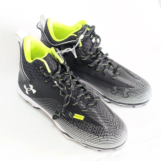 Under Armour アンダーアーマー 28㎝ アメフトスパイク 黒 蛍光緑