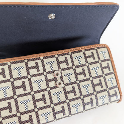 Tommy Hilfiger 長財布 おしゃれ 人気 ロゴ ブラウン TH柄