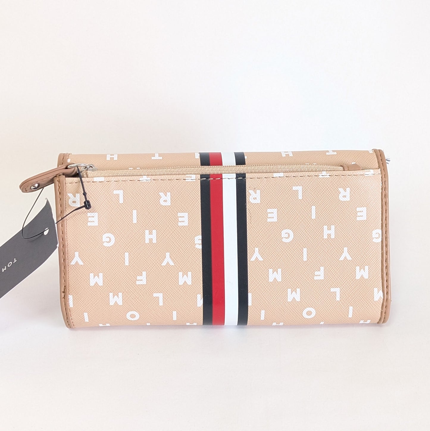 Tommy Hilfiger 長財布 おしゃれ ロゴ トリコロール ベージュ
