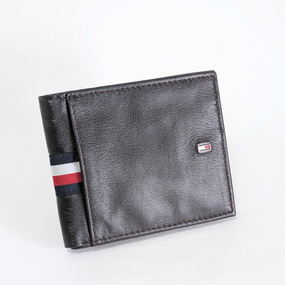 Tommy Hilfiger 折財布 コンパクト トリコロール柄 黒 二つ折り