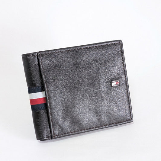 Tommy Hilfiger 折財布 コンパクト トリコロール柄 黒 二つ折り