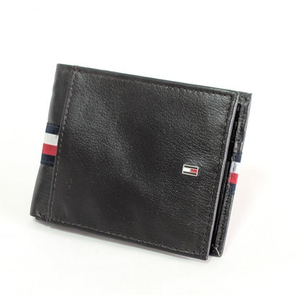 Tommy Hilfiger 折財布 コンパクト トリコロール柄 黒 二つ折り