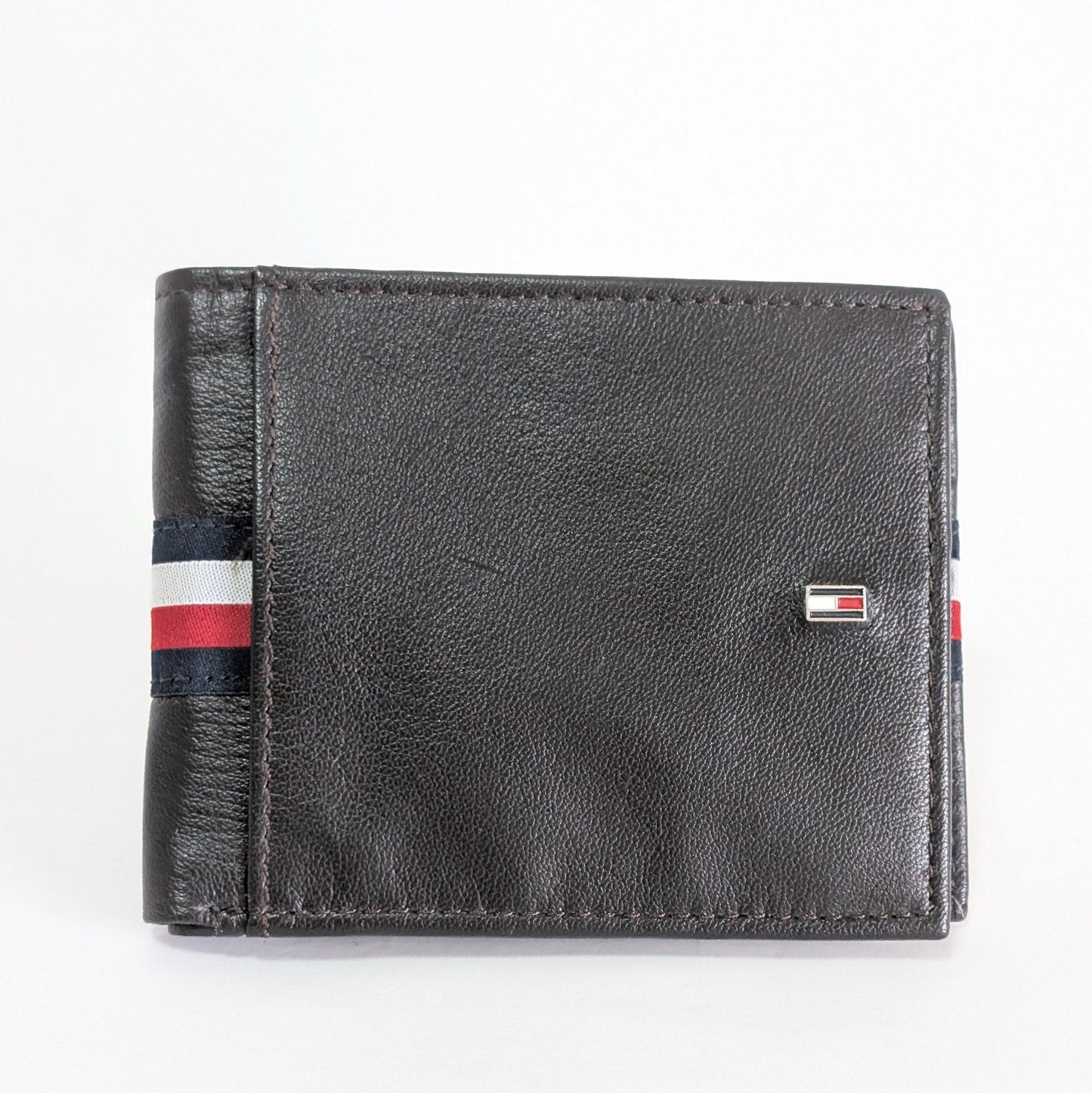 Tommy Hilfiger 折財布 コンパクト トリコロール柄 黒 二つ折り