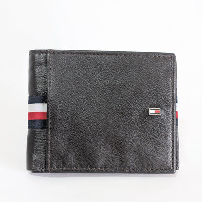 Tommy Hilfiger 折財布 コンパクト トリコロール柄 黒 二つ折り