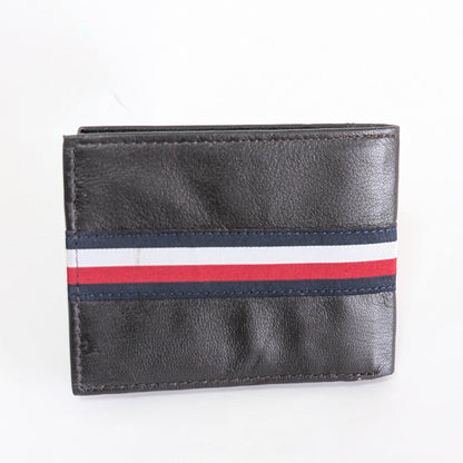 Tommy Hilfiger 折財布 コンパクト トリコロール柄 黒 二つ折り