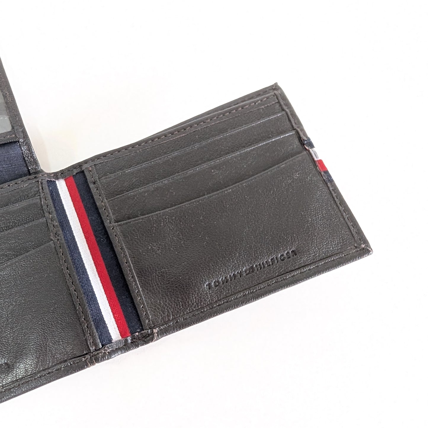 Tommy Hilfiger 折財布 コンパクト トリコロール柄 黒 二つ折り