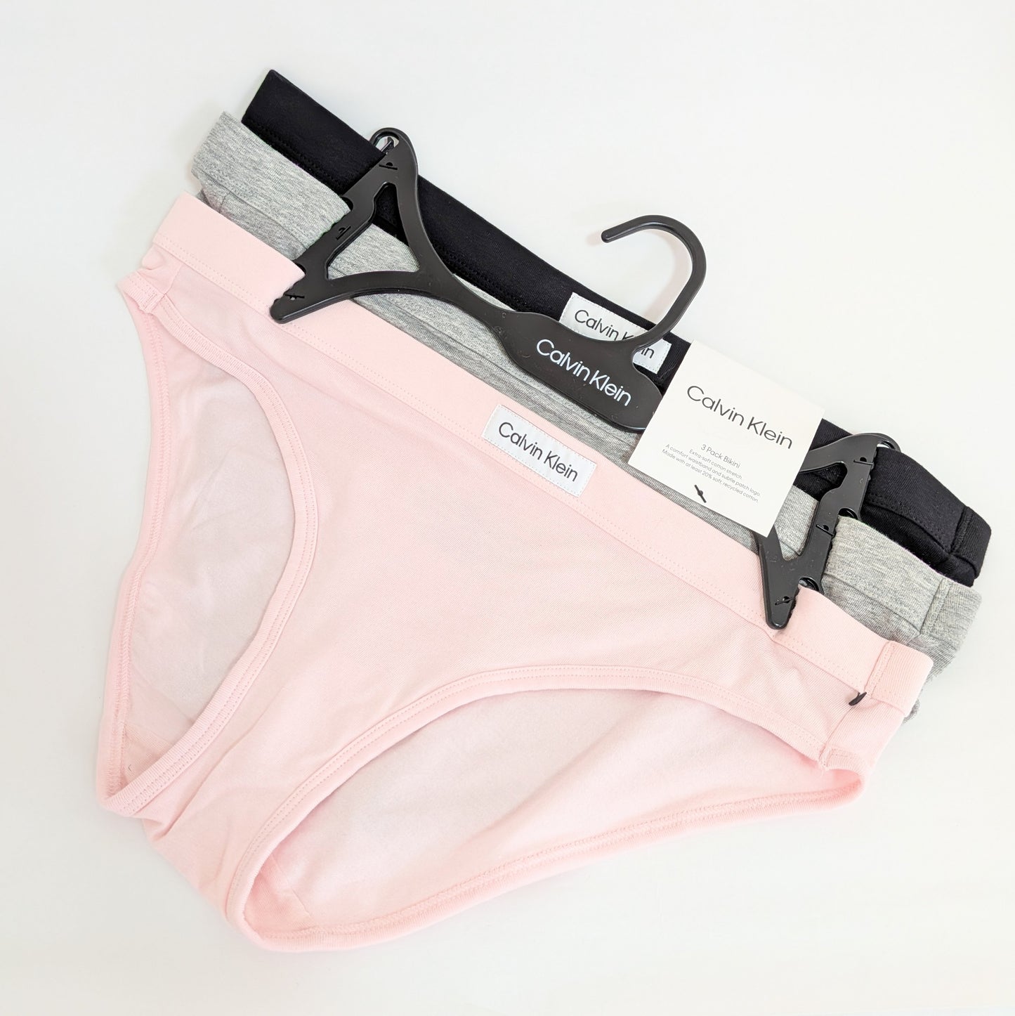 CalvinKlein レディース 下着 ショーツ ビキニ 3枚セット ピンク グレー ブラック M