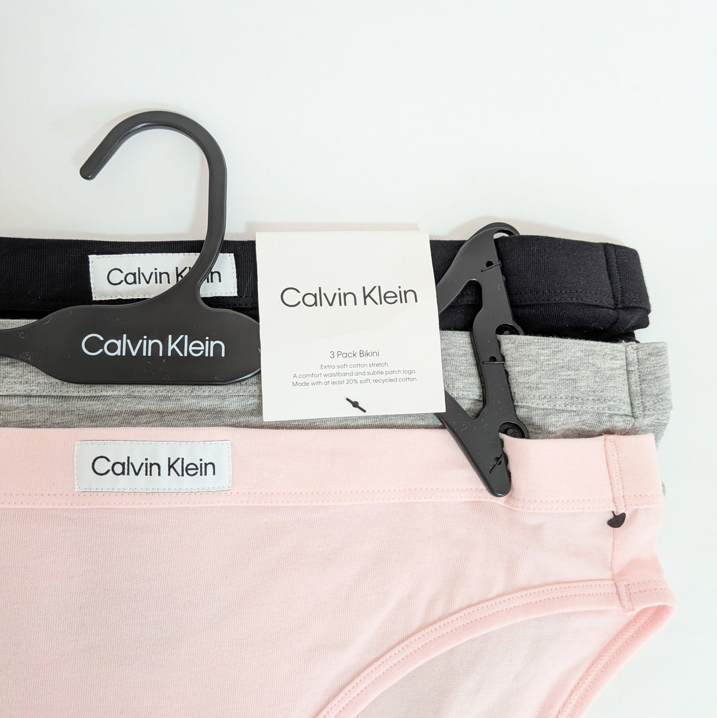 CalvinKlein レディース 下着 ショーツ ビキニ 3枚セット ピンク グレー ブラック M