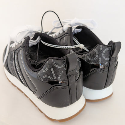 Calvin Klein スニーカー ブラック CKロゴ 総柄 おしゃれ 27.5cm