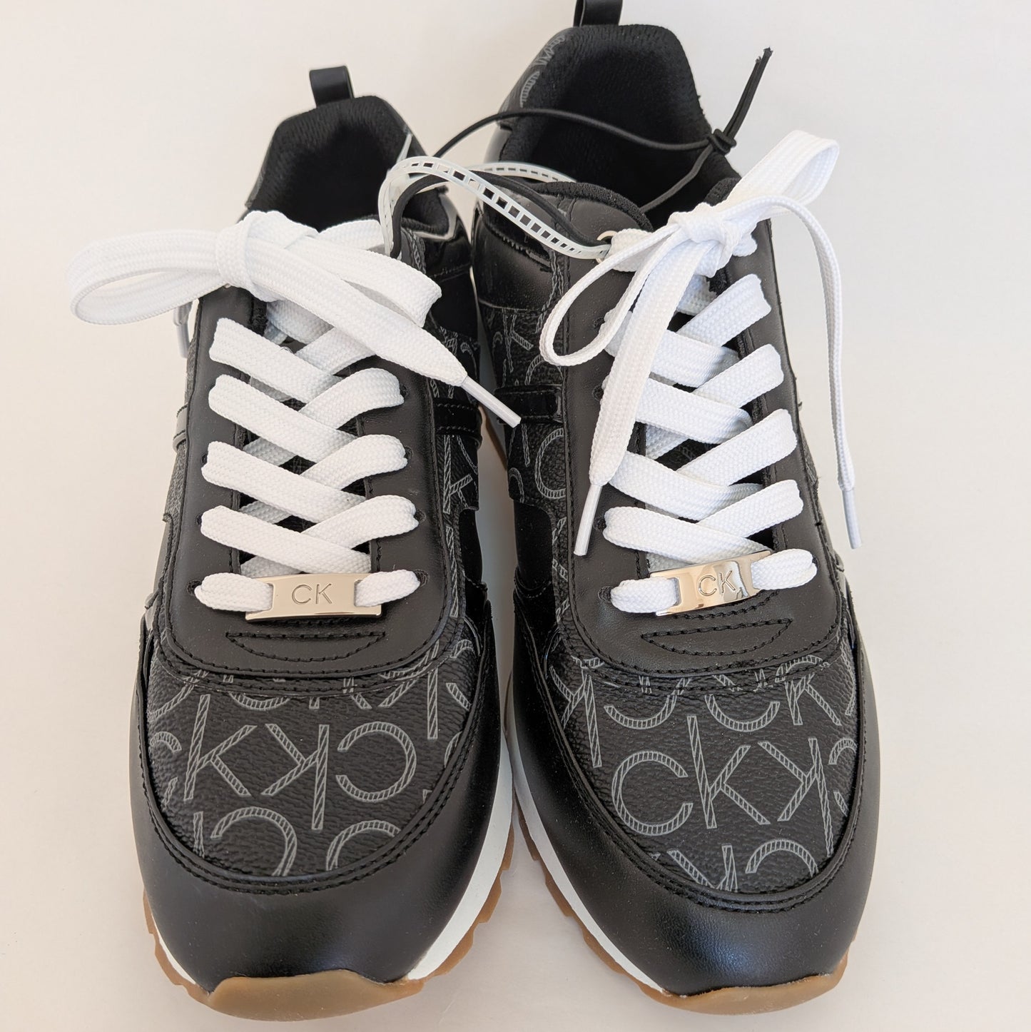 Calvin Klein スニーカー ブラック CKロゴ 総柄 おしゃれ 27.5cm